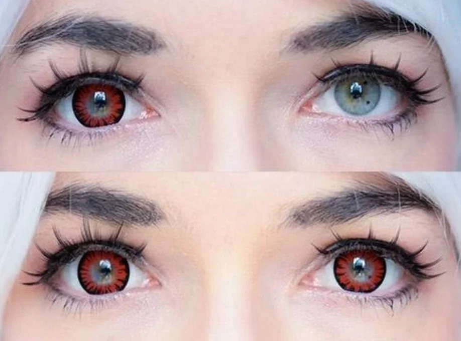 Halloween Miracle Red Prescription Colored Contact Lenses - Roseibase