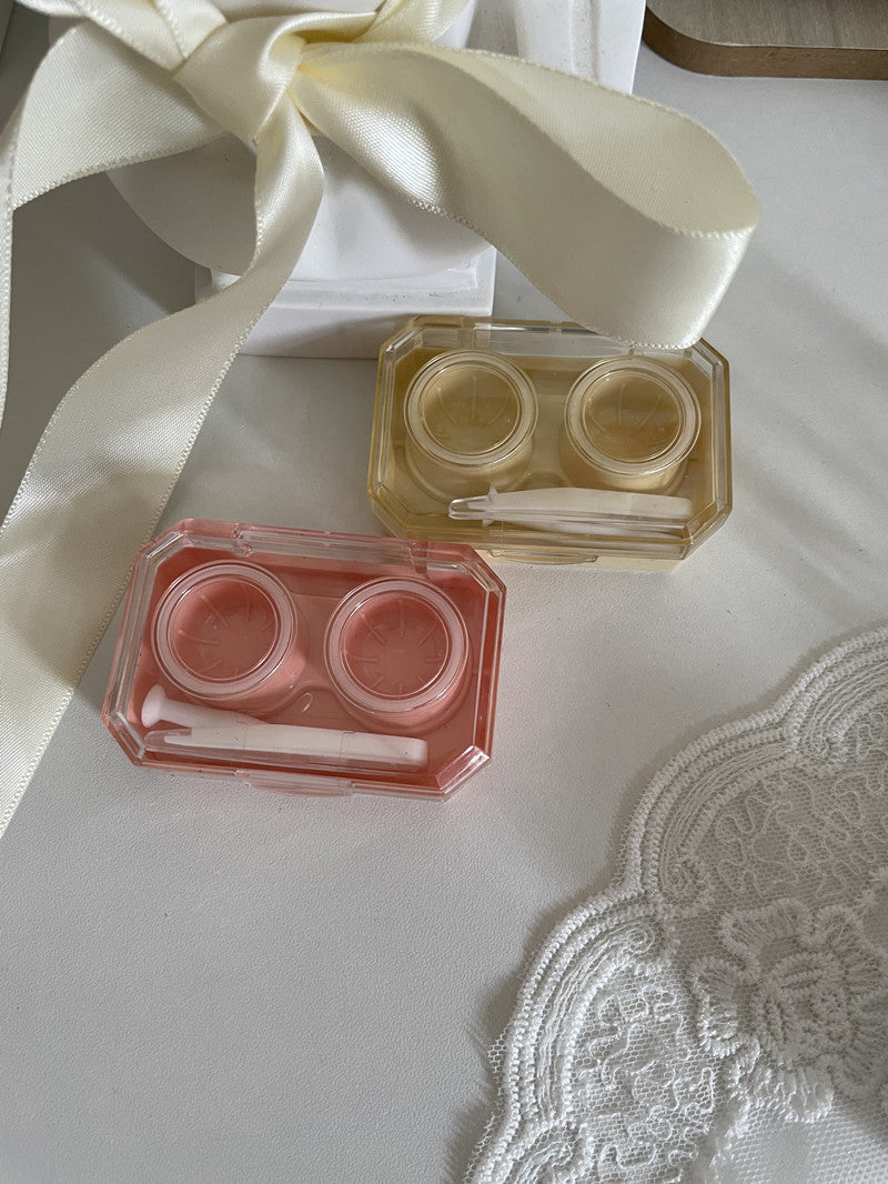 Mini Colored Contact Lens Case - Roseibase