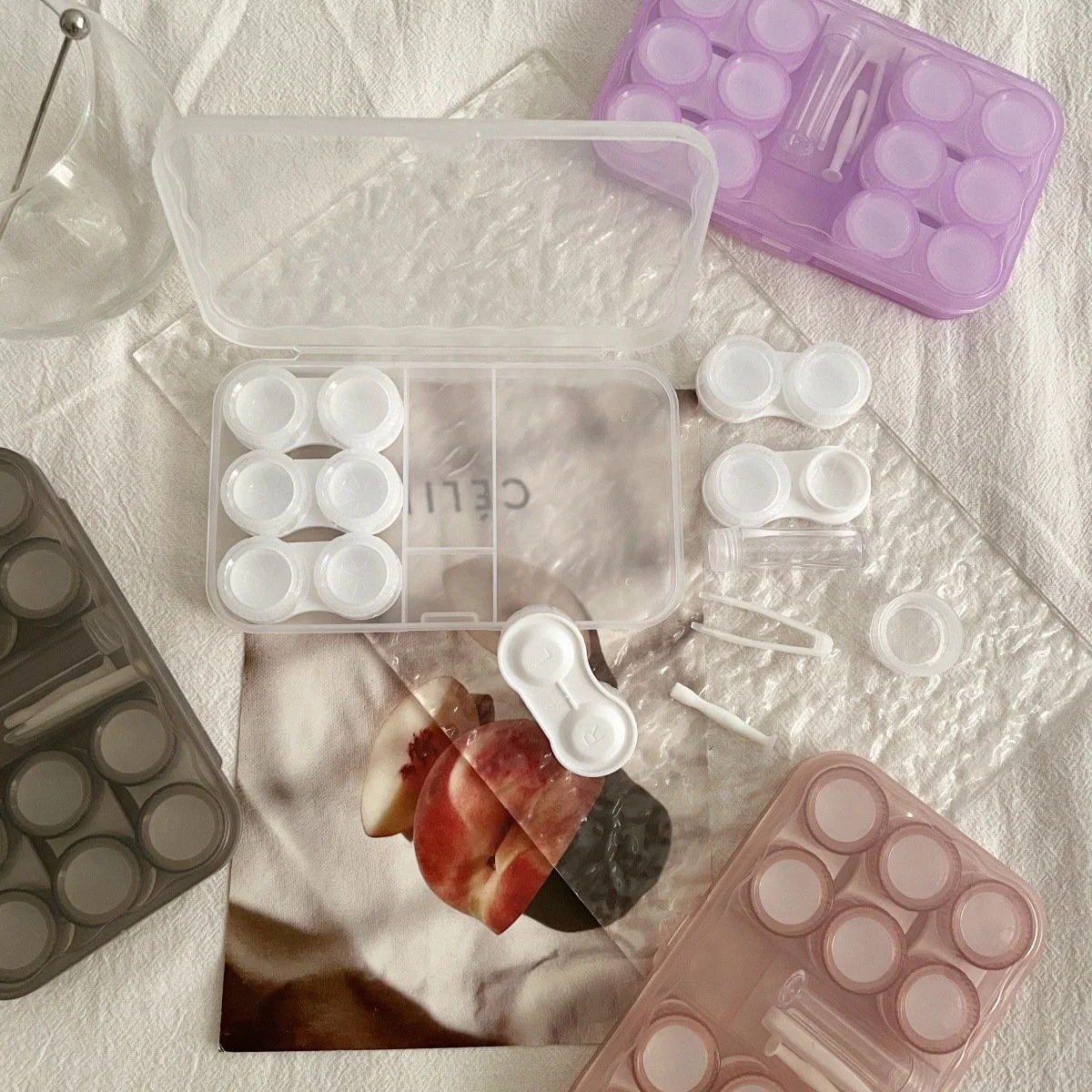 Ins Retro Cold Style Colored Contact Lens Case - Roseibase