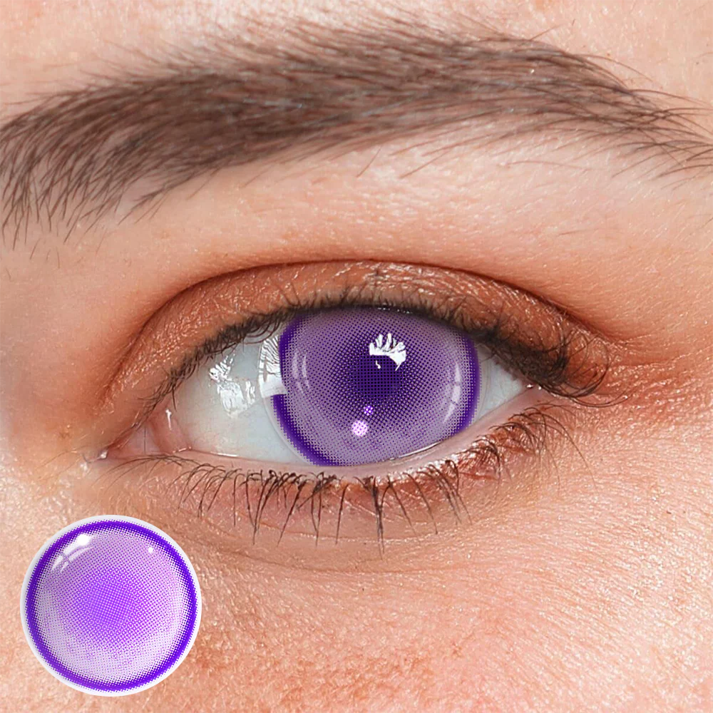 Cosplay Fairy Purple Colored Contact Lenses - Roseibase