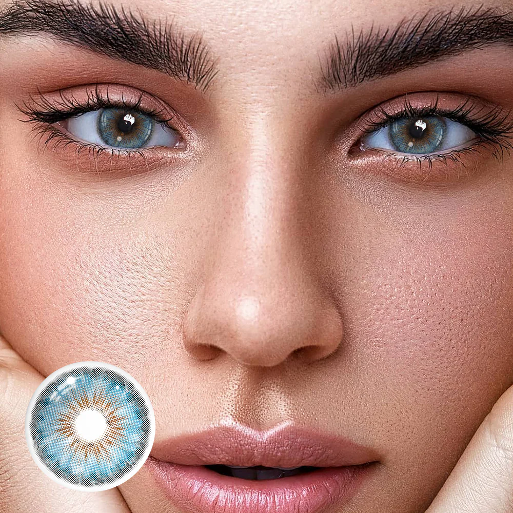 Cyrene Dark Blue Colored Contact Lenses - Roseibase