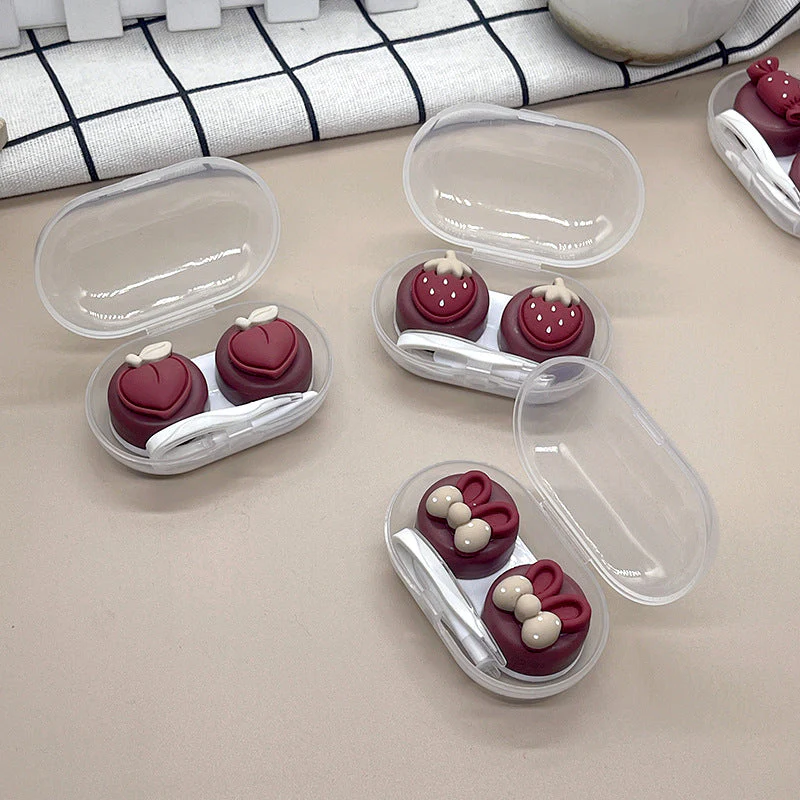 Girlhood Colored Contact Lens Case - Roseibase