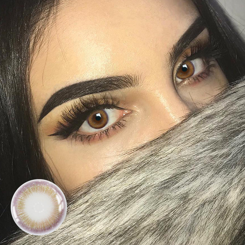 Adriene Pink Prescription Colored Contact Lenses - Roseibase