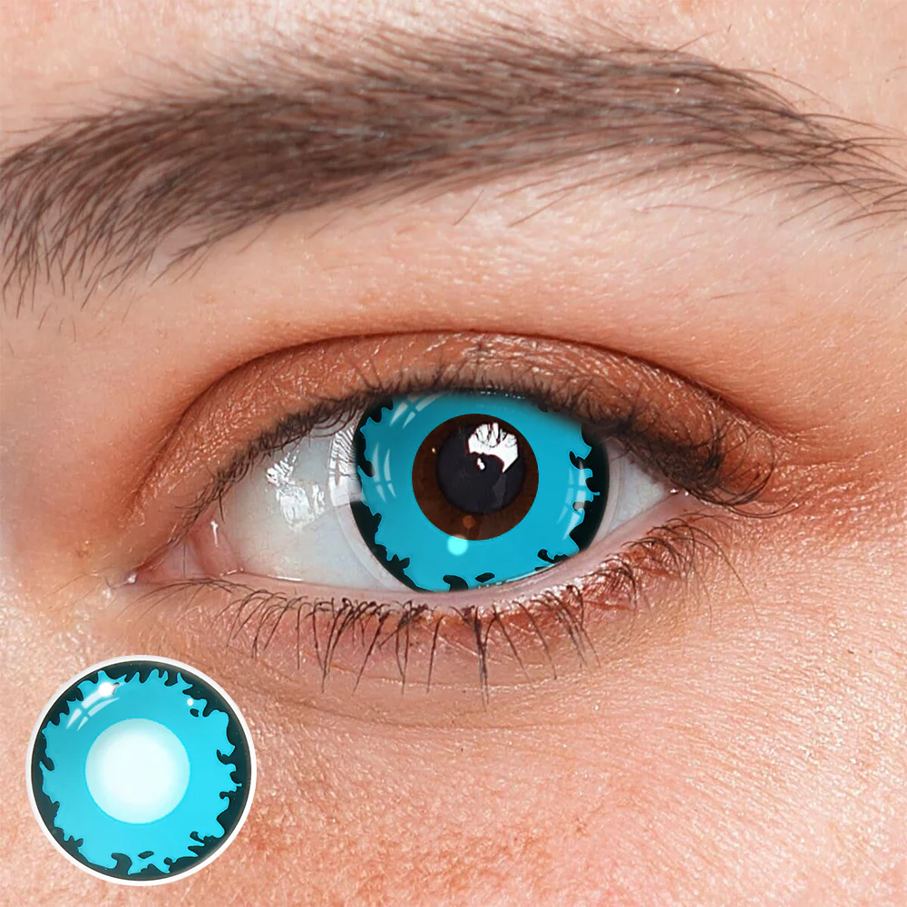 Cosplay Demonlord Mammon Blue Colored Contact Lenses - Roseibase