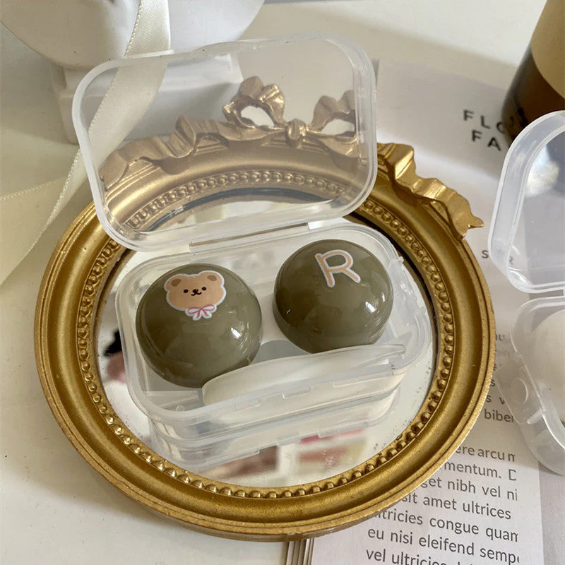 Girl Cold Style Retro Colored Contact Lens Case - Roseibase