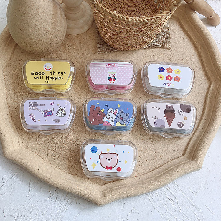 Cute Cartoon Colored Contact Lens Case - Roseibase