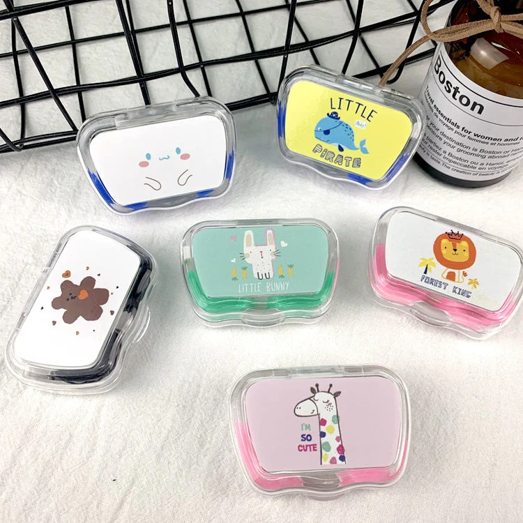 Cute Cartoon Colored Contact Lens Case - Roseibase