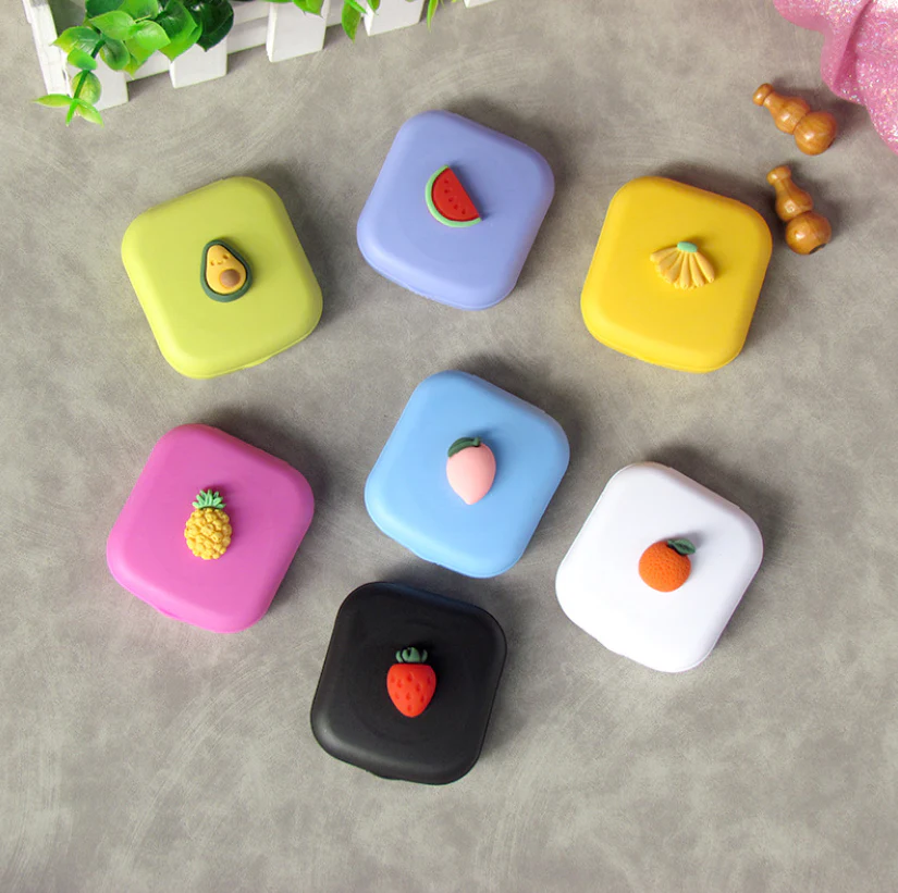 Fruit Box Multicolor Colored Contact Lens Case - Roseibase
