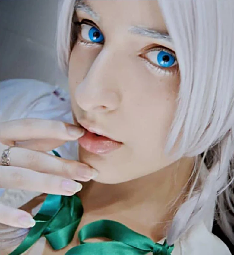 Halloween Blueout Prescription Colored Contact Lenses - Roseibase