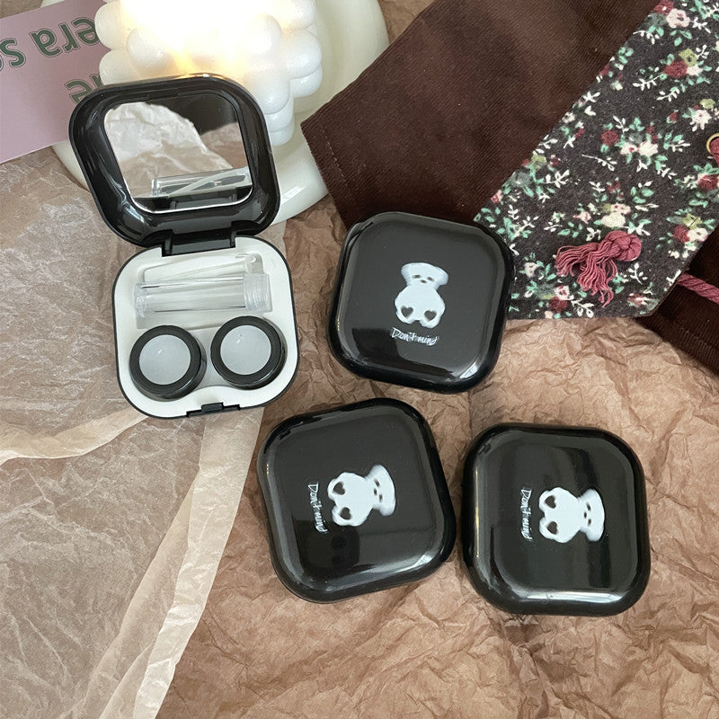 Milk Tea Bear Colored Contact Lens Case - Roseibase