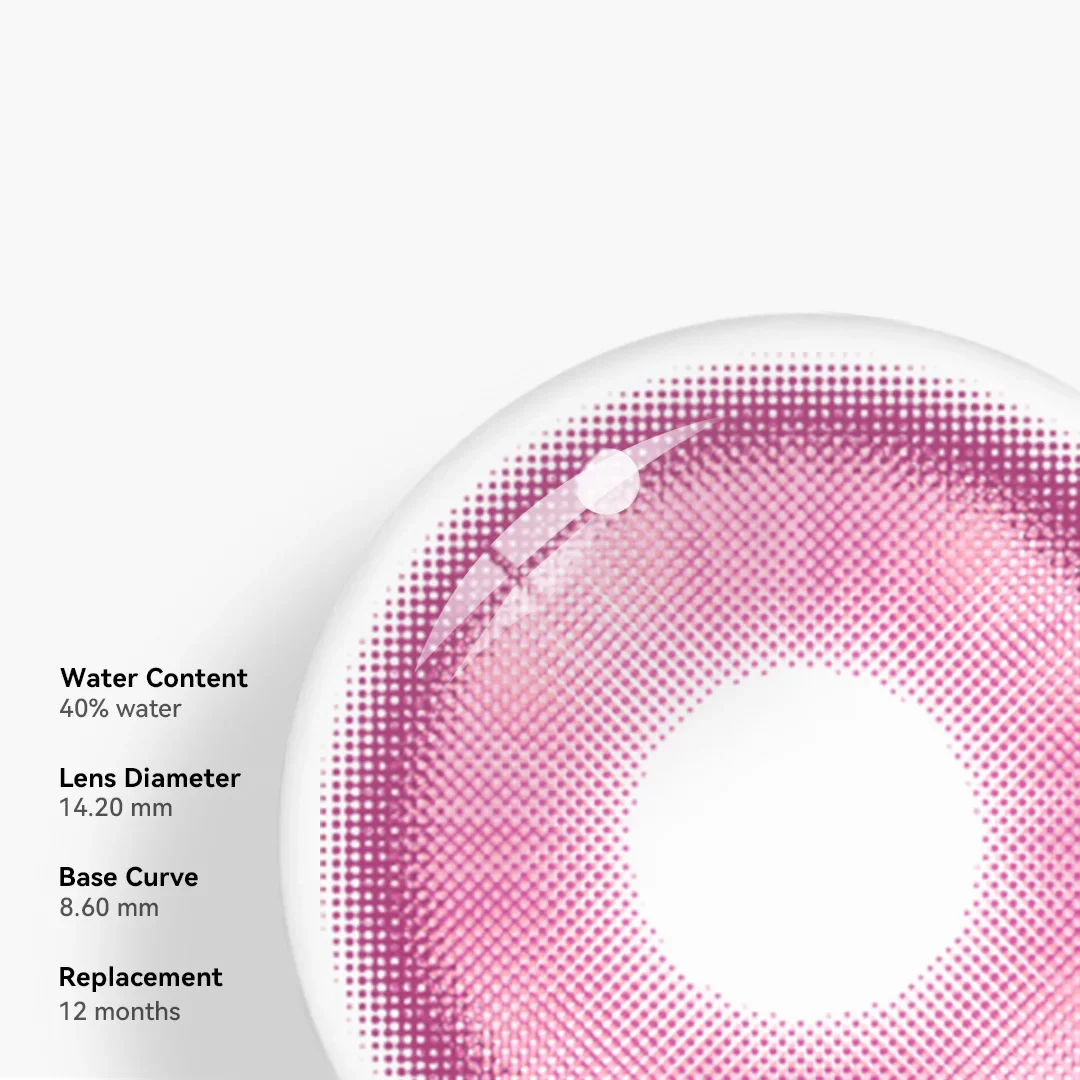 Cosplay Fairy Rose Pink Colored Contact Lenses - Roseibase