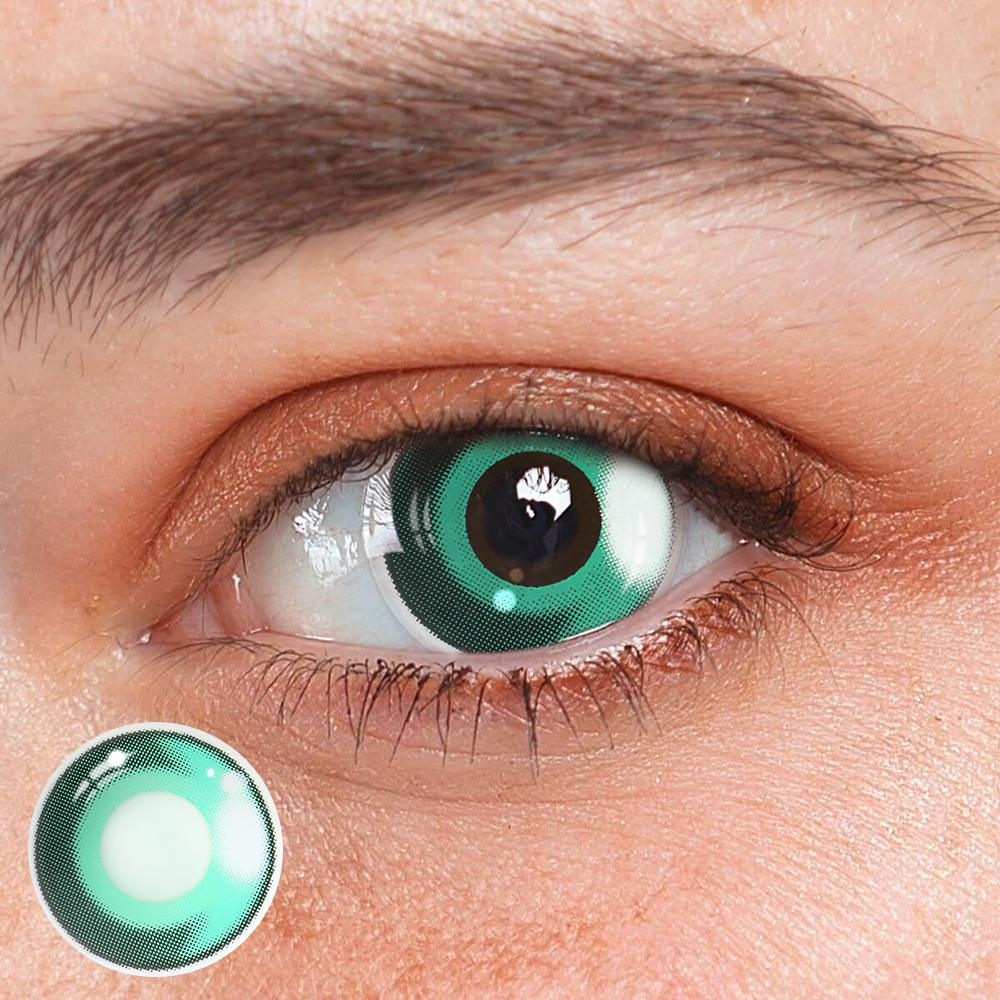 Cosplay Agate	Green Colored Contact Lenses - Roseibase