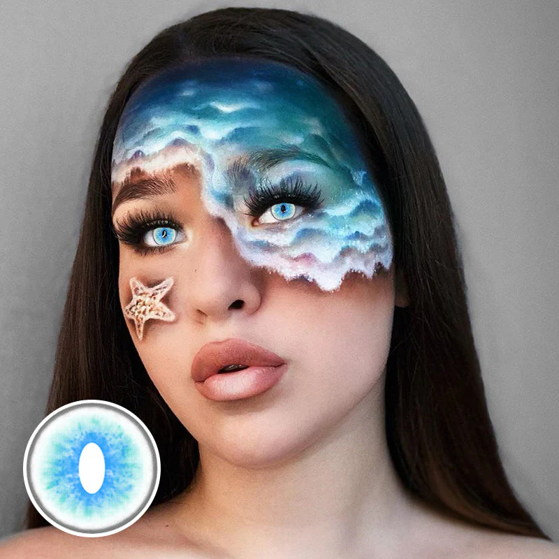 Cosplay Ragdoll Cat Blue Colored Contact Lenses - Roseibase