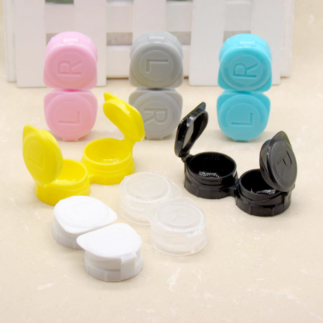 Candy Colors Multicolor Colored Contact Lens Case - Roseibase