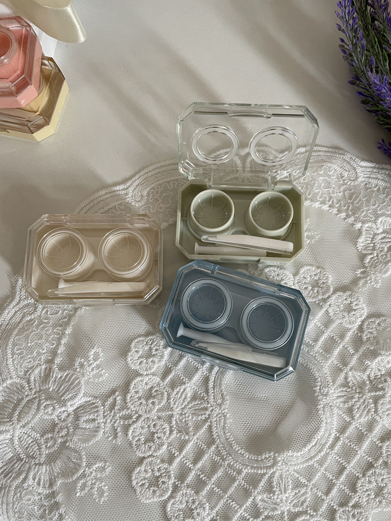 Mini Colored Contact Lens Case - Roseibase