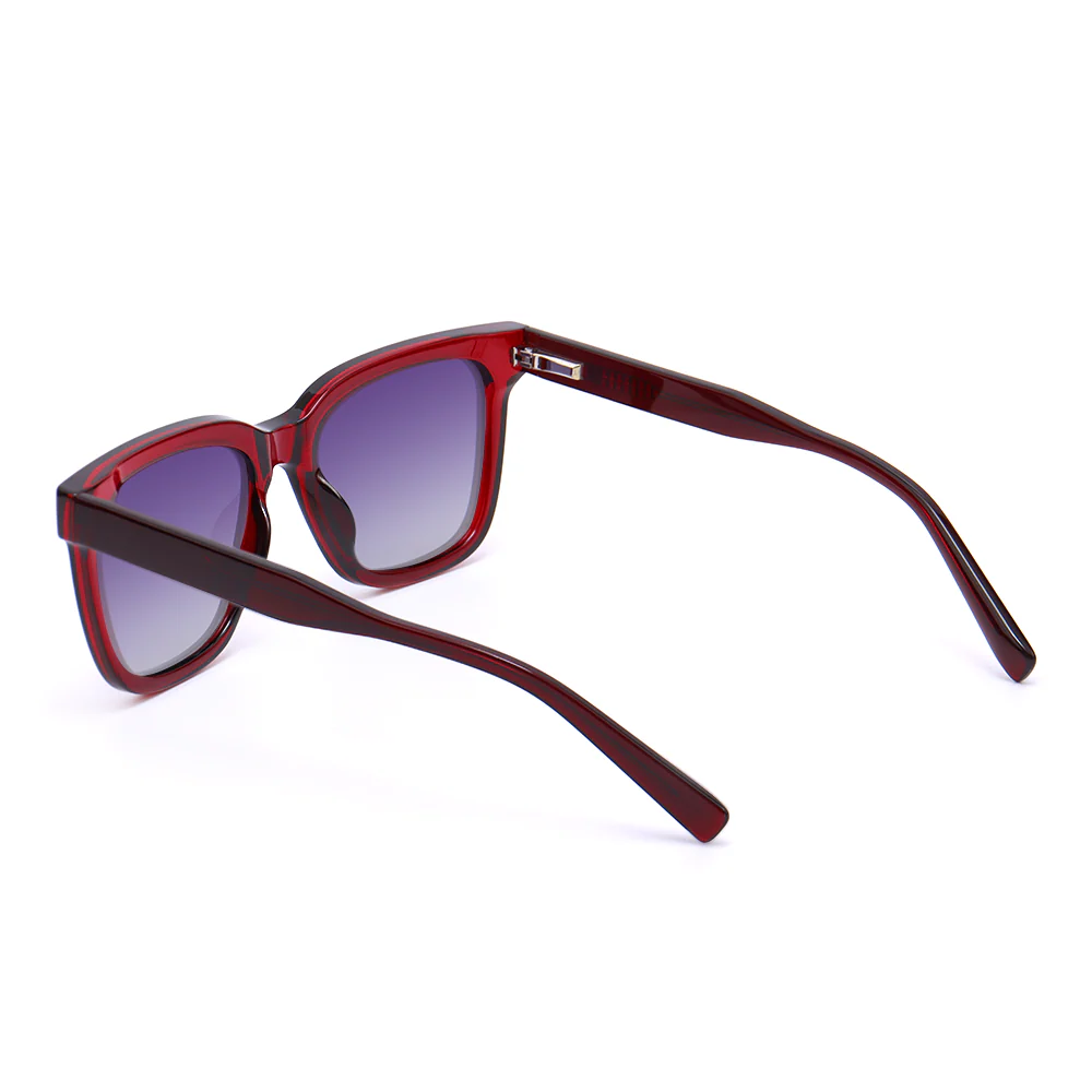 Emmanuel Retro Square Red Sunglasses - Roseibase