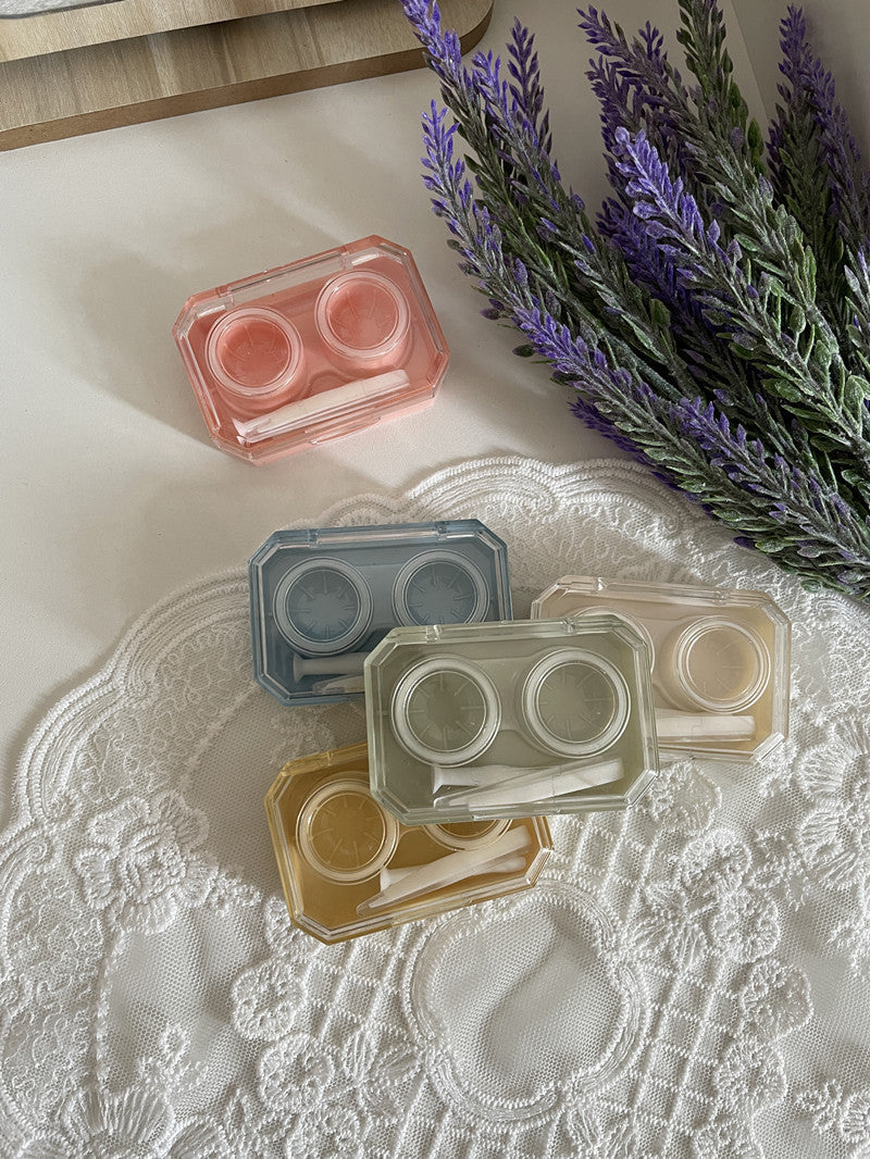 Mini Colored Contact Lens Case - Roseibase