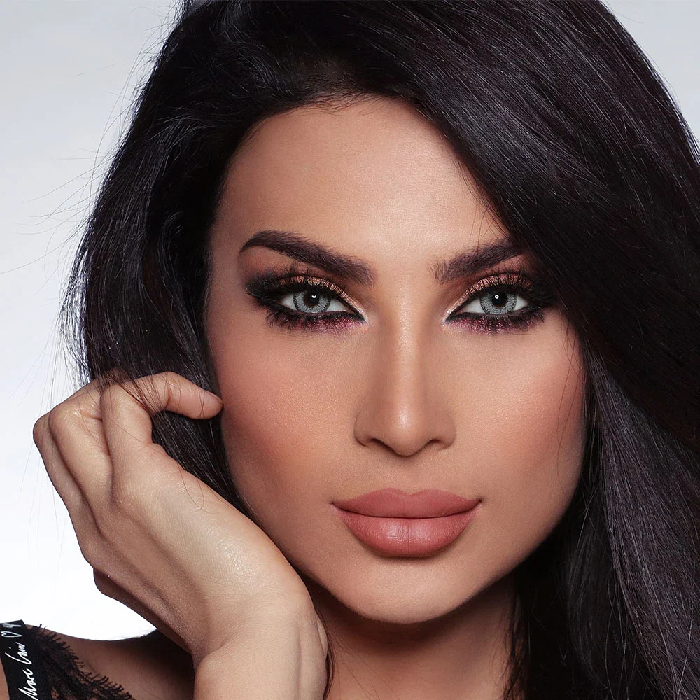 GLOW  HUSKY GRAY GREEN  Colored Contact Lenses - Roseibase