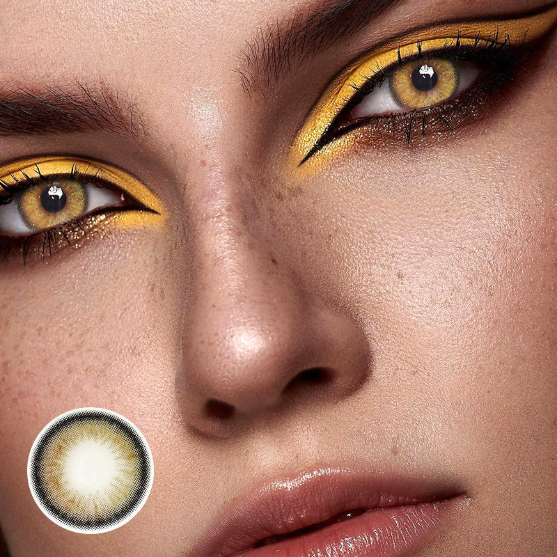 Astrea Tea Brown Prescription Colored Contact Lenses - Roseibase