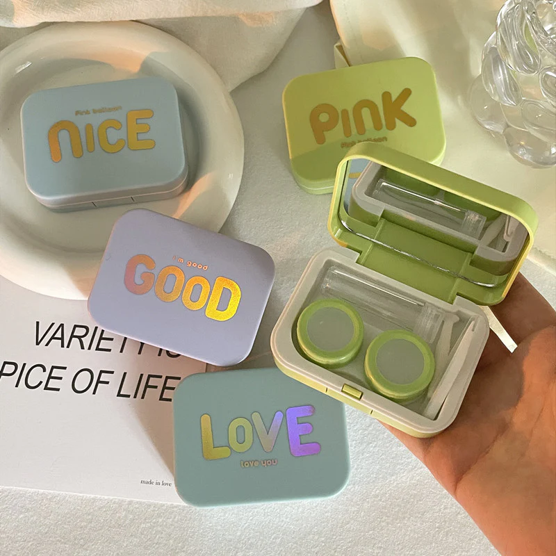 Bronzing Design Colored Contact Lens Case - Roseibase