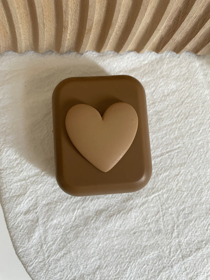 Heart Shape Colored Contact Lens Case - Roseibase