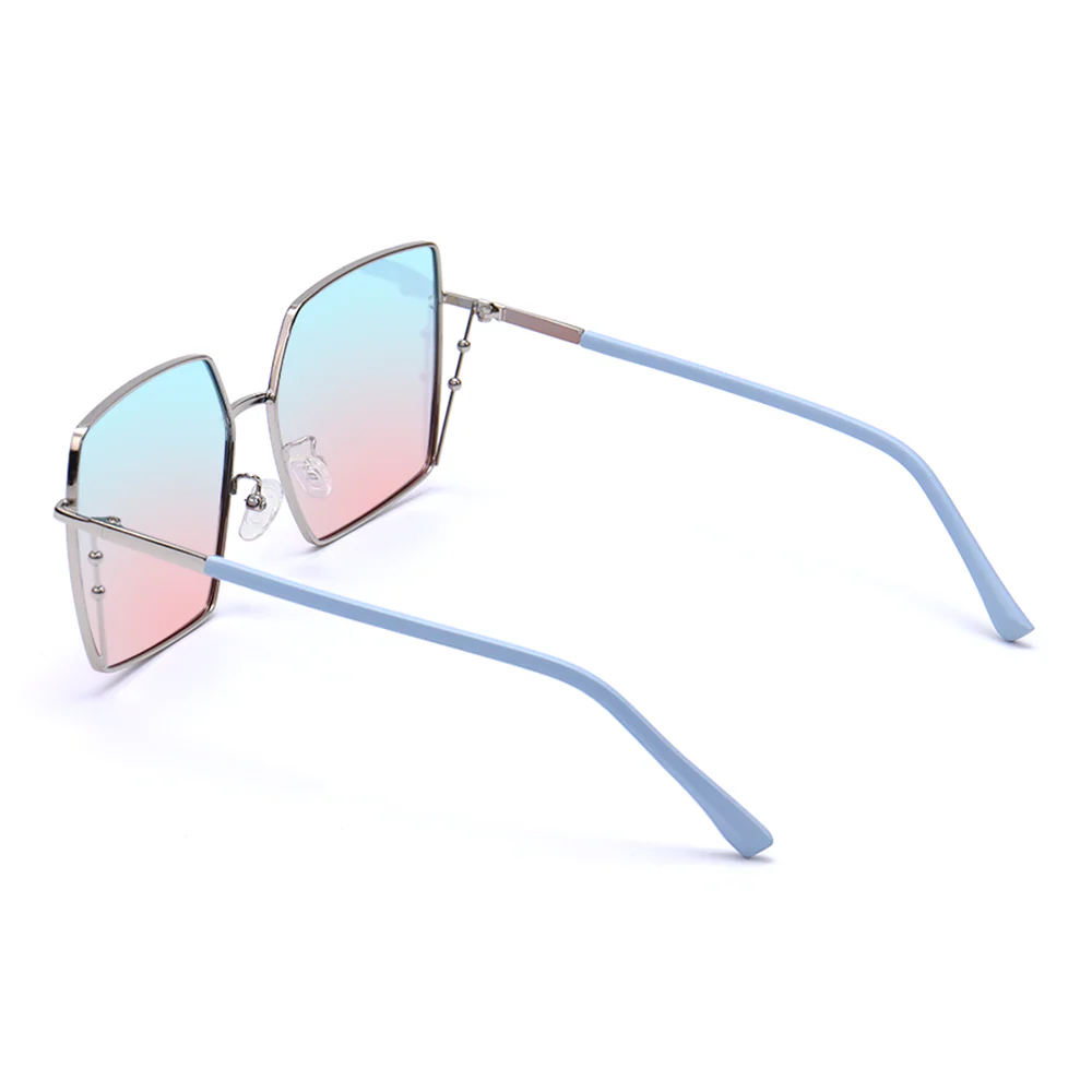 Beatrice Oversized Pink Blue Sunglasses - Roseibase