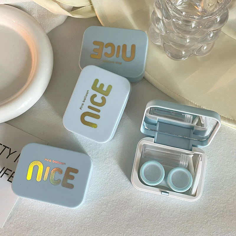 Bronzing Design Colored Contact Lens Case - Roseibase