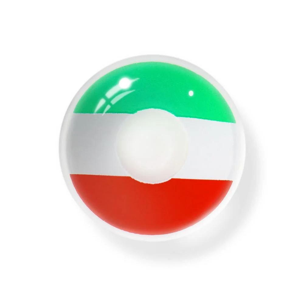 Cosplay Italian Flag Green Colored Contact Lenses - Roseibase