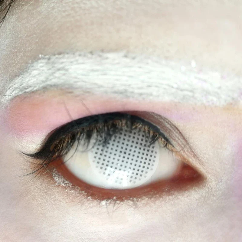 Halloween White Mesh Colored Contact Lenses - Roseibase