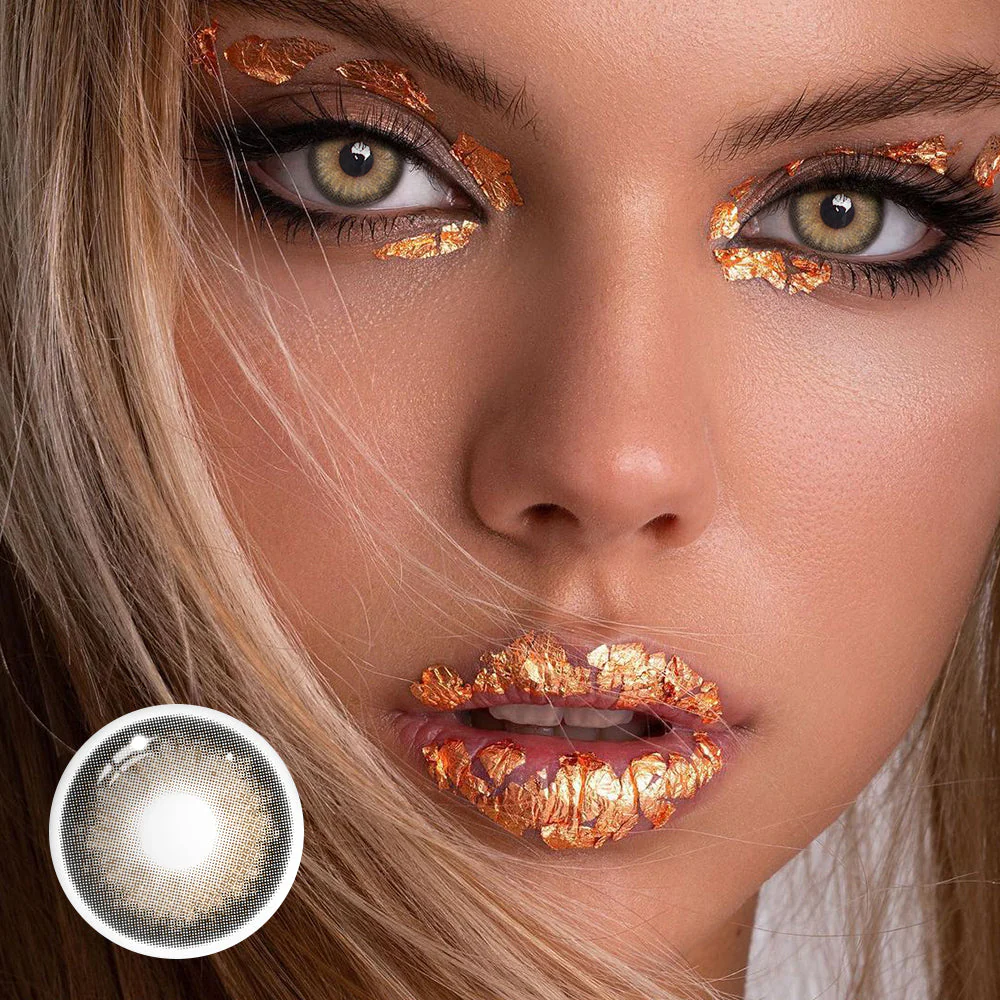 Aine Giselle Grey Prescription Colored Contact Lenses - Roseibase