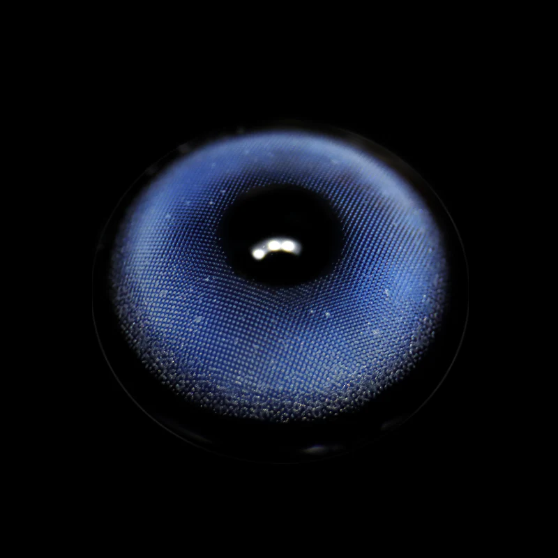 Cosplay Gold Rim Blue Colored Contact Lenses - Roseibase