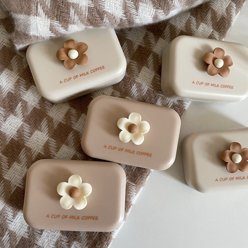 Milk Tea Warm Colored Contact Lens Case - Roseibase