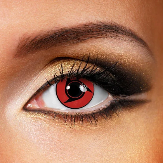 Cosplay Sharingan Red Colored Contact Lenses - Roseibase