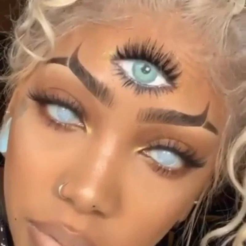 Halloween White Mesh Colored Contact Lenses - Roseibase