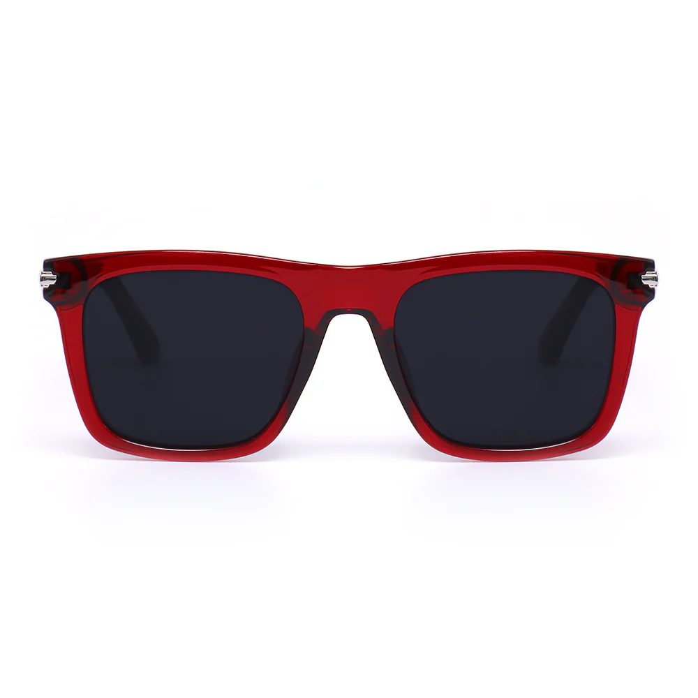 Amara Retro Square Red Sunglasses - Roseibase
