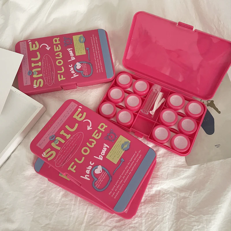 American Creative Text Colored Contact Lens Case - Roseibase