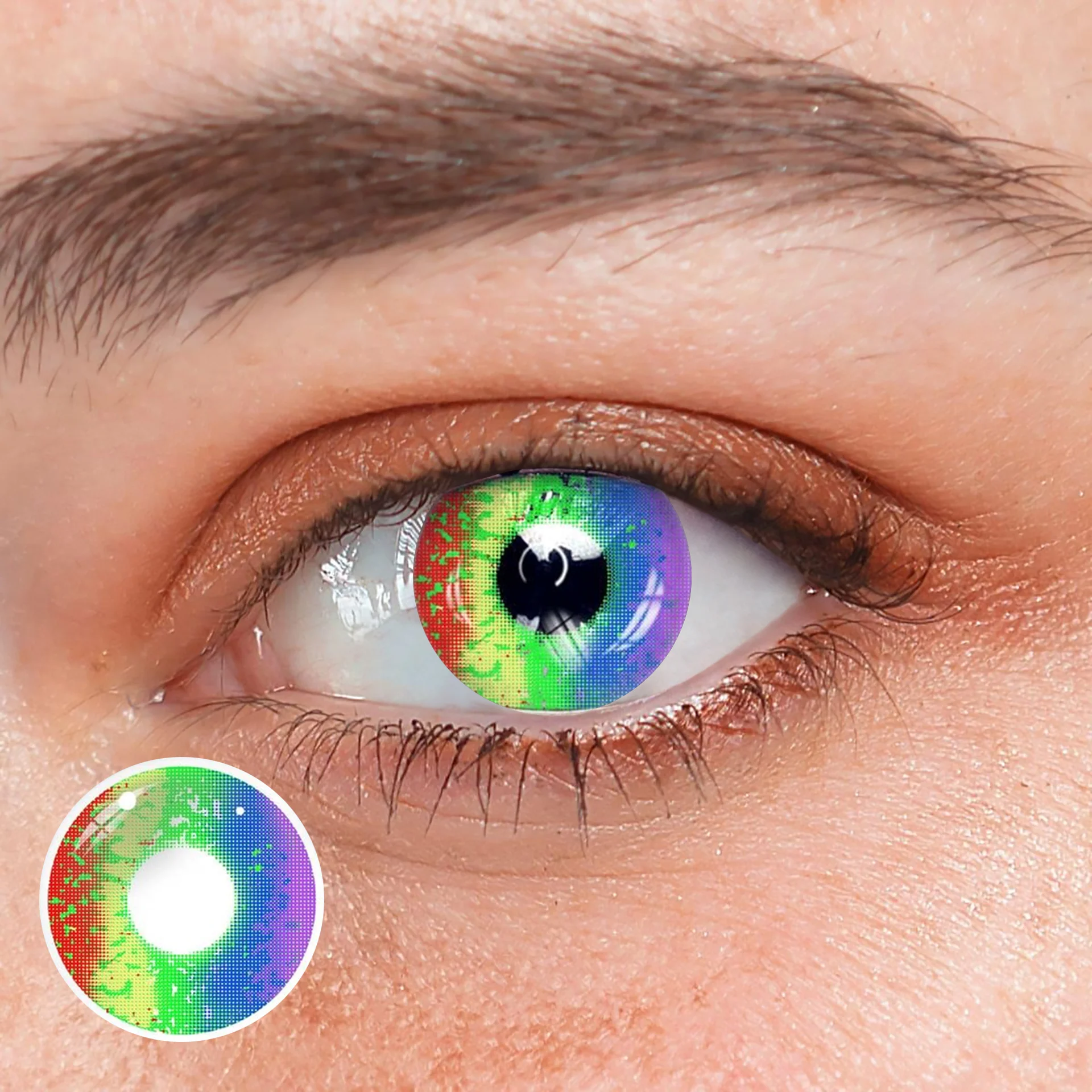 Halloween Rainbow Colored Contact Lenses - Roseibase