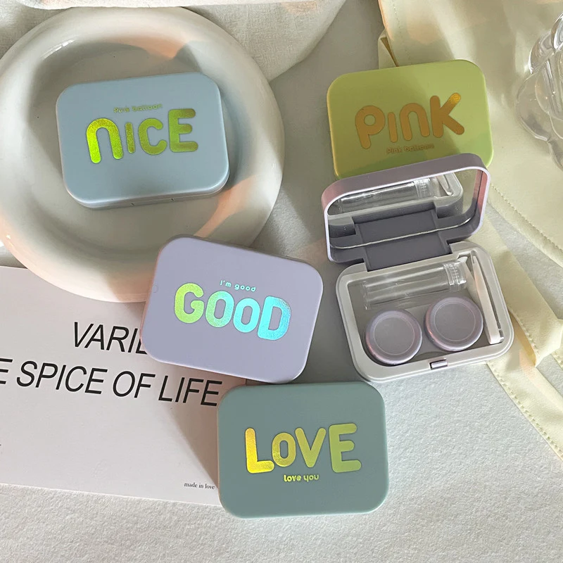 Bronzing Design Colored Contact Lens Case - Roseibase