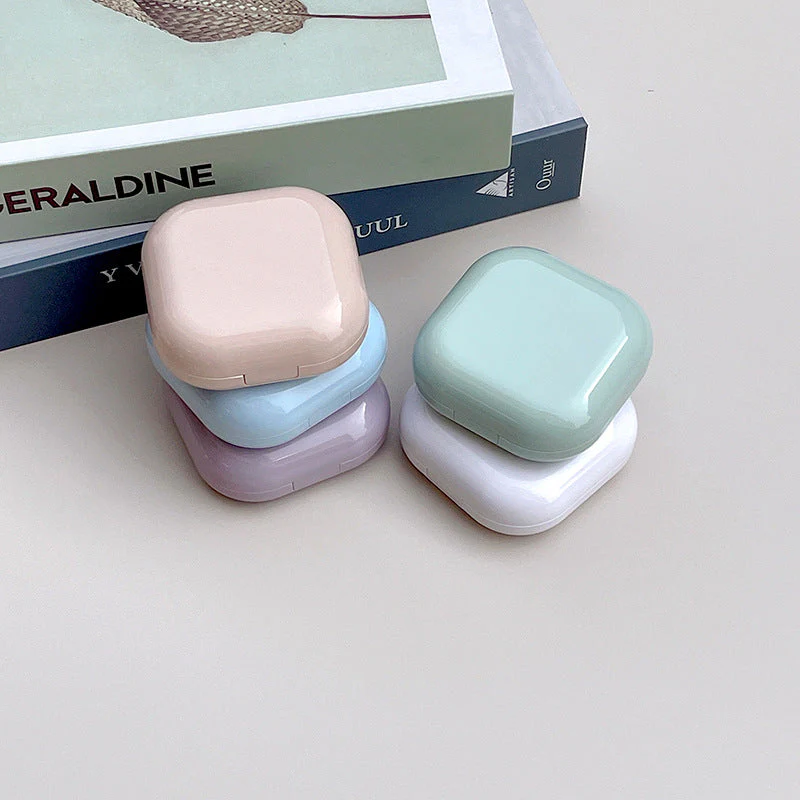 Cute simple Colored Contact Lens Case - Roseibase