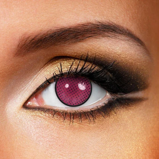 Cosplay Rose mesh pink Colored Contact Lenses - Roseibase