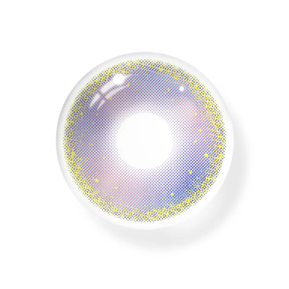 Cosplay Gold Rim Purple Colored Contact Lenses - Roseibase