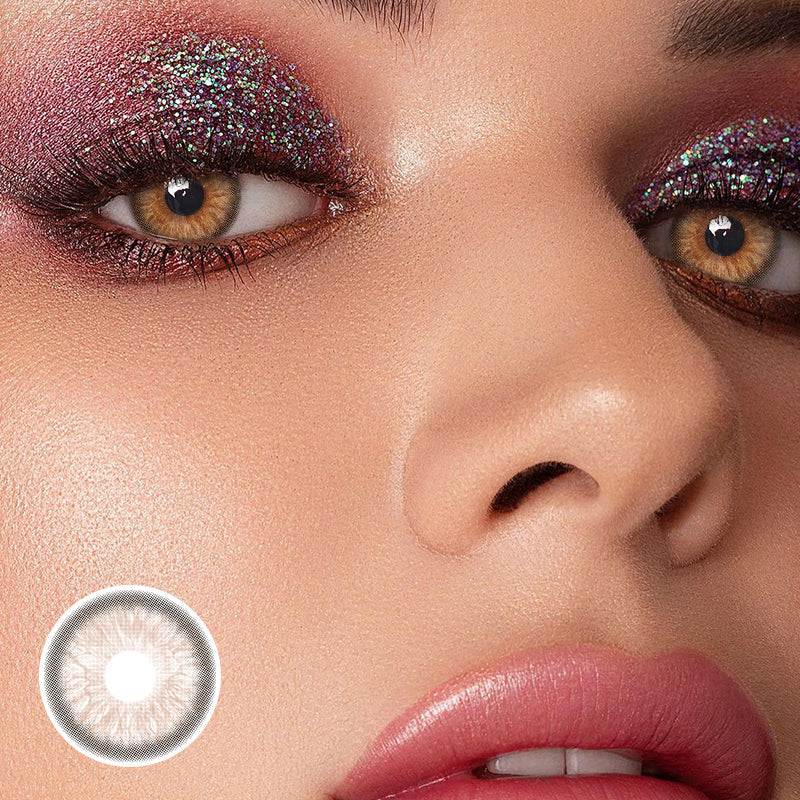 Madonna Love Letter Brown Colored Contact Lenses - Roseibase