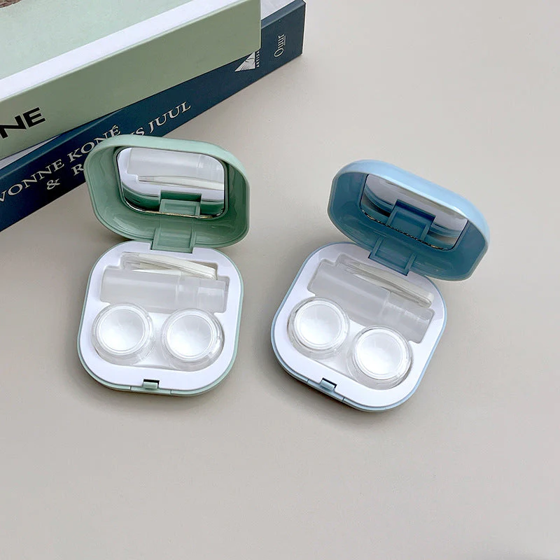 Cute simple Colored Contact Lens Case - Roseibase