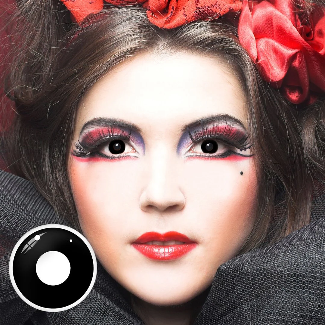 Halloween black block Prescription Colored Contact Lenses - Roseibase