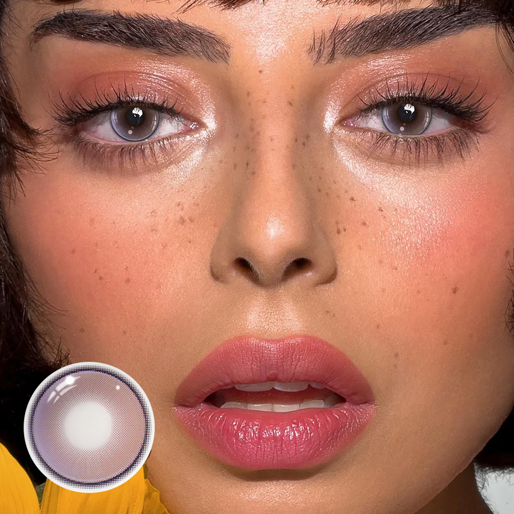 Aura Purple Colored Contact Lenses - Roseibase