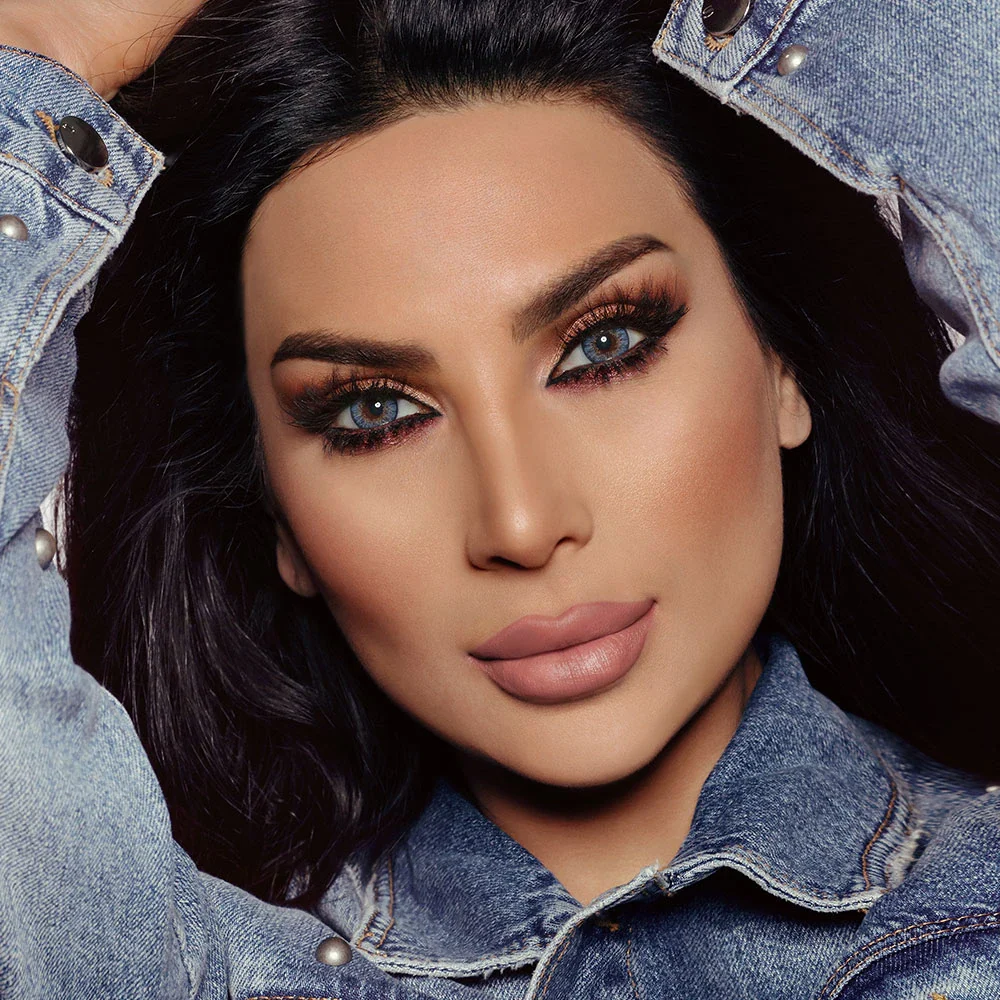 GLOW VIVID BLUE Colored Contact Lenses - Roseibase