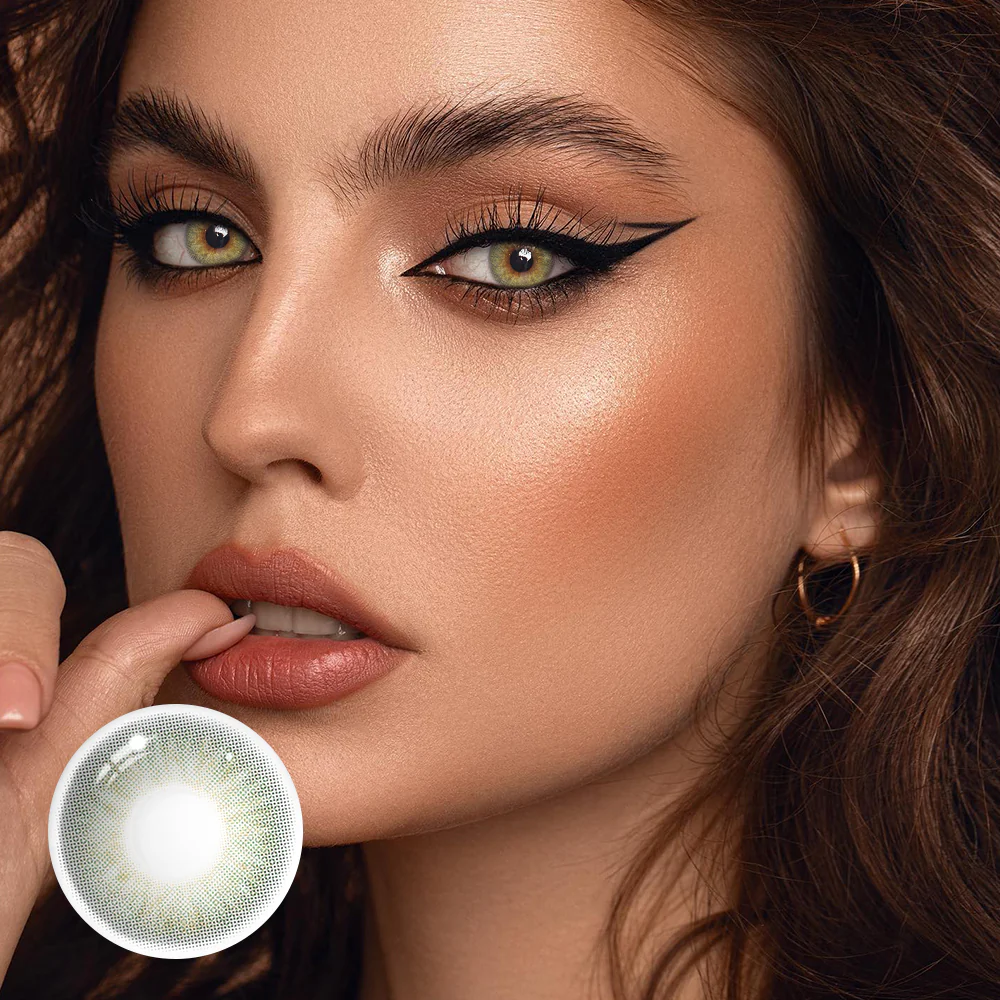 Delia Green Prescription Colored Contact Lenses - Roseibase