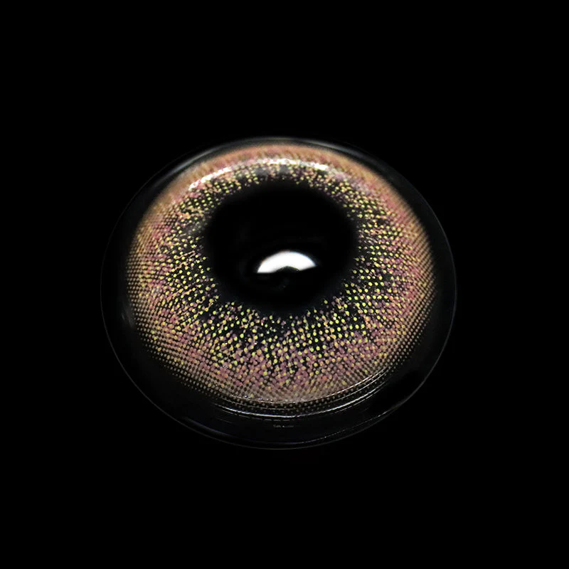 Adriene Pink Brown Prescription Colored Contact Lenses - Roseibase