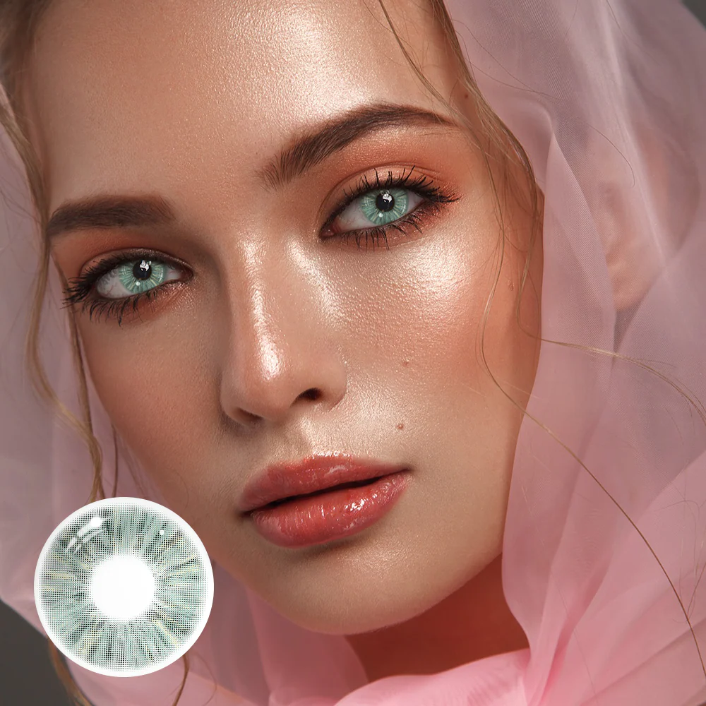 Clover Shining Green Colored Contact Lenses - Roseibase