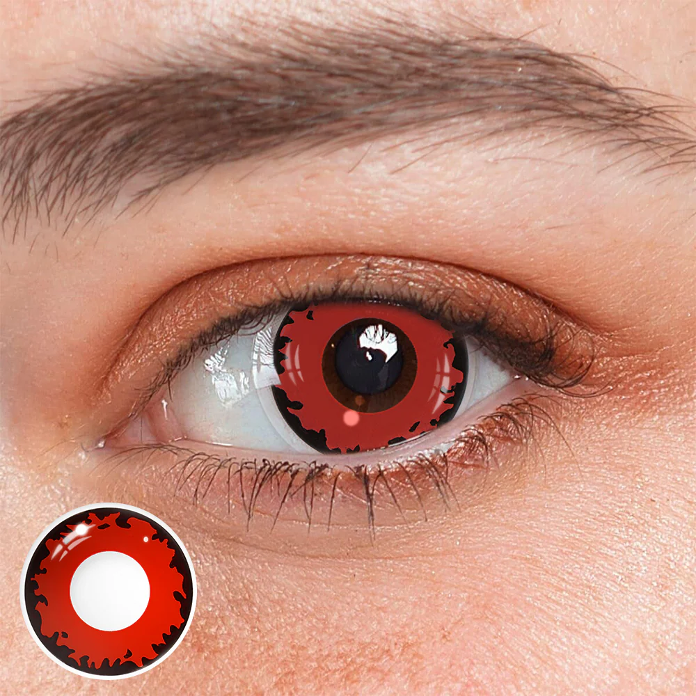 Cosplay Demonlord Mammon Red Colored Contact Lenses - Roseibase